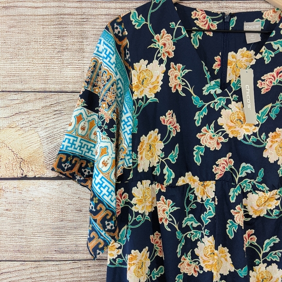 Chico's Dresses | Hpnwt Chicos Floral Kimono Maxi Dress | Poshmark